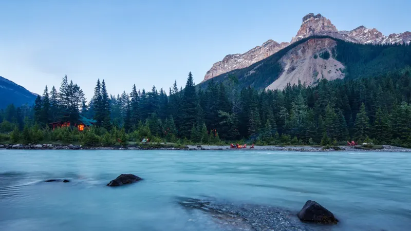 Scenic view from Cathedral Mountain Lodge property
